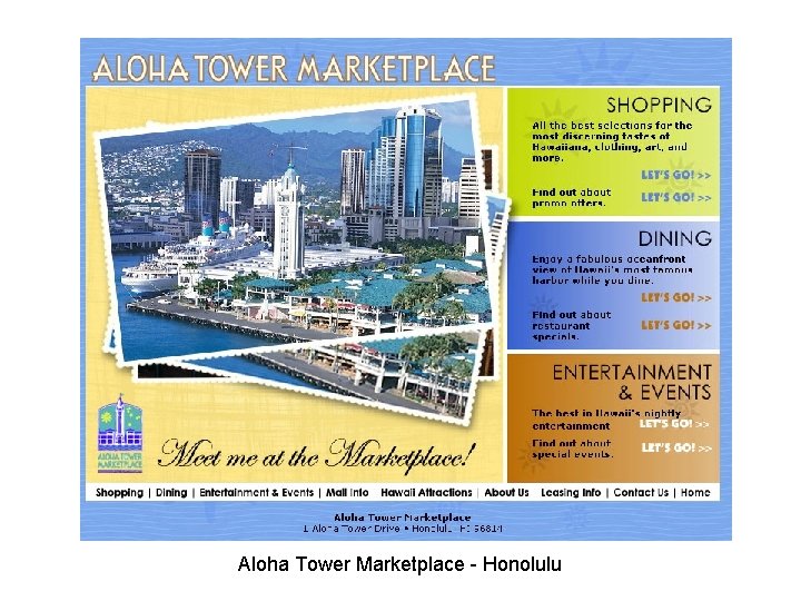 Aloha Tower Marketplace - Honolulu Aloha Tower Marketplace - Honolulu