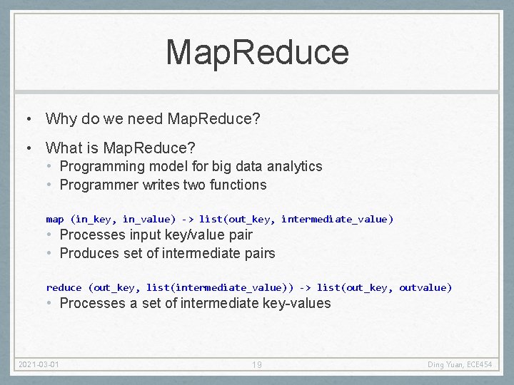 Map. Reduce • Why do we need Map. Reduce? • What is Map. Reduce?
