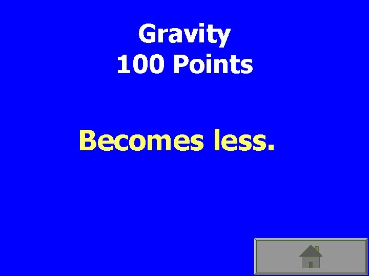 Gravity 100 Points Becomes less. 