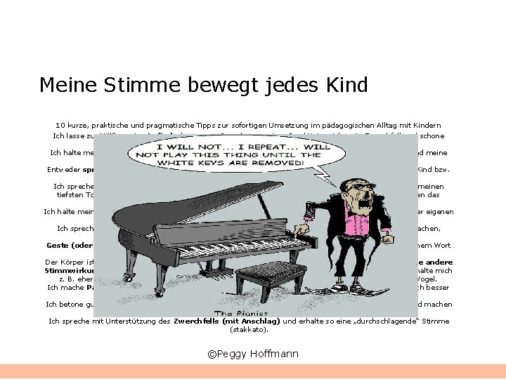 Meine Stimme bewegt jedes Kind 10 kurze, praktische und pragmatische Tipps zur sofortigen Umsetzung