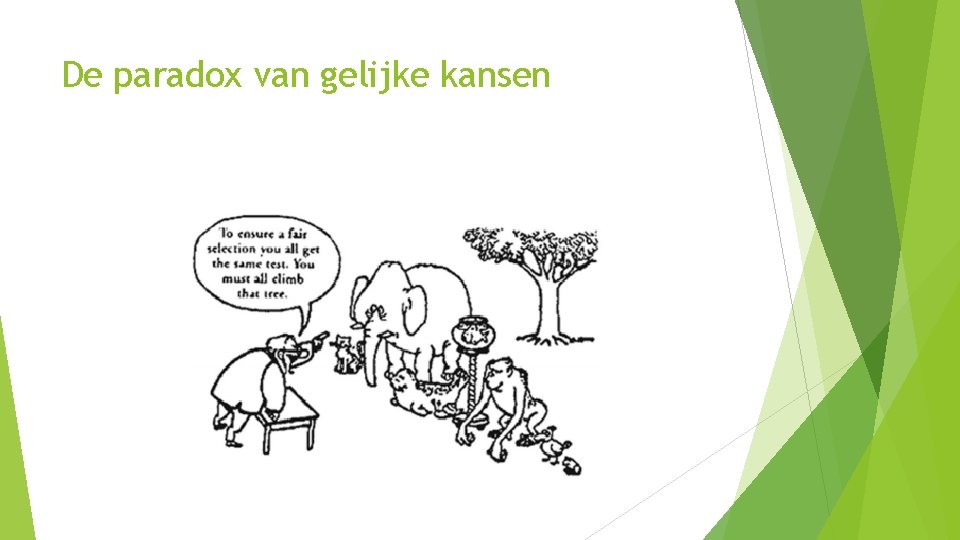 De paradox van gelijke kansen 