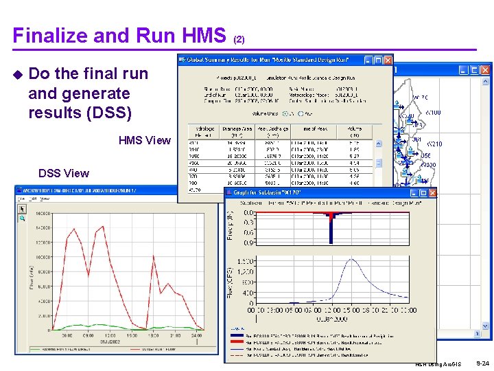 Finalize and Run HMS (2) u Do the final run and generate results (DSS)