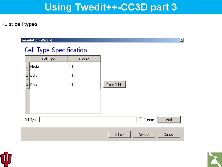 Using Twedit++-CC 3 D part 3 • List cell types 