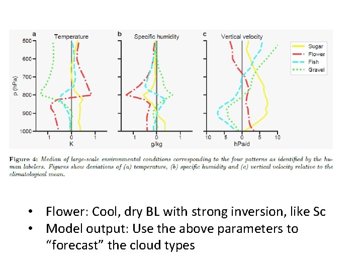  • Flower: Cool, dry BL with strong inversion, like Sc • Model output: