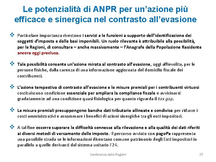 Le potenzialità di ANPR per un’azione più efficace e sinergica nel contrasto all’evasione v