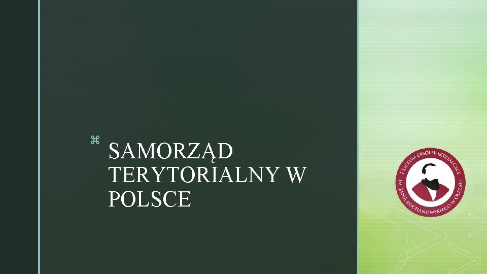 z SAMORZĄD TERYTORIALNY W POLSCE 