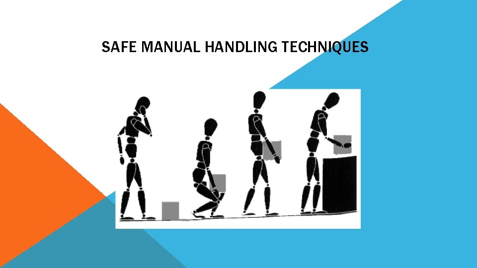 SAFE MANUAL HANDLING TECHNIQUES 