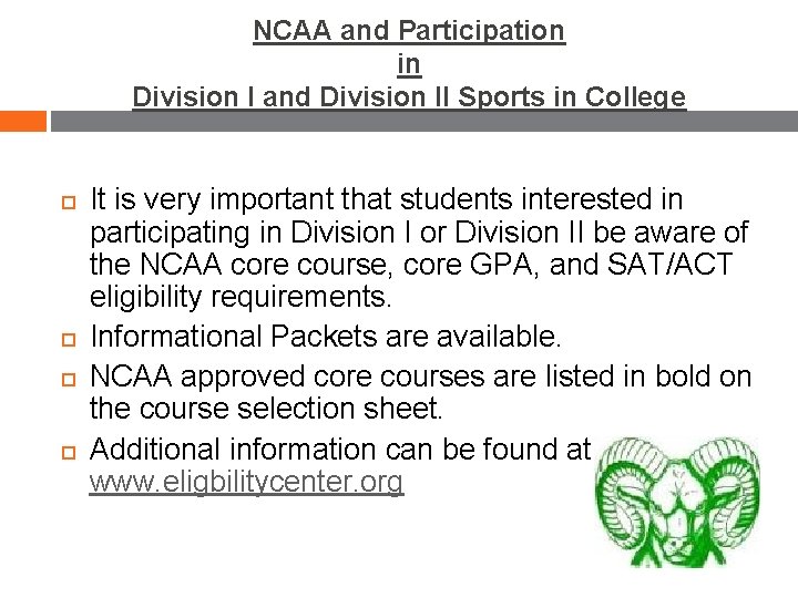 NCAA and Participation in Division I and Division II Sports in College It is NCAA and Participation in Division I and Division II Sports in College It is
