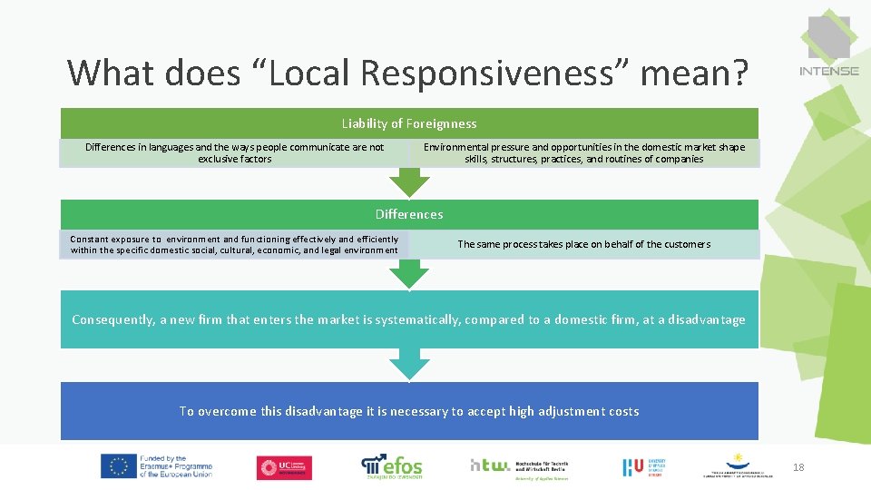 What does “Local Responsiveness” mean? Liability of Foreignness Differences in languages and the ways What does “Local Responsiveness” mean? Liability of Foreignness Differences in languages and the ways