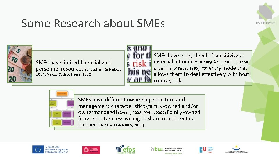 Some Research about SMEs have limited financial and personnel resources (Brouthers & Nakos, 2004; Some Research about SMEs have limited financial and personnel resources (Brouthers & Nakos, 2004;