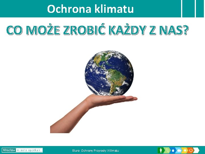 Ochrona klimatu CO MOŻE ZROBIĆ KAŻDY Z NAS? Biuro Ochrony Przyrody i Klimatu 