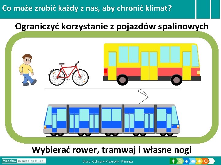 Co może zrobić każdy z nas, aby chronić klimat? Ograniczyć korzystanie z pojazdów spalinowych