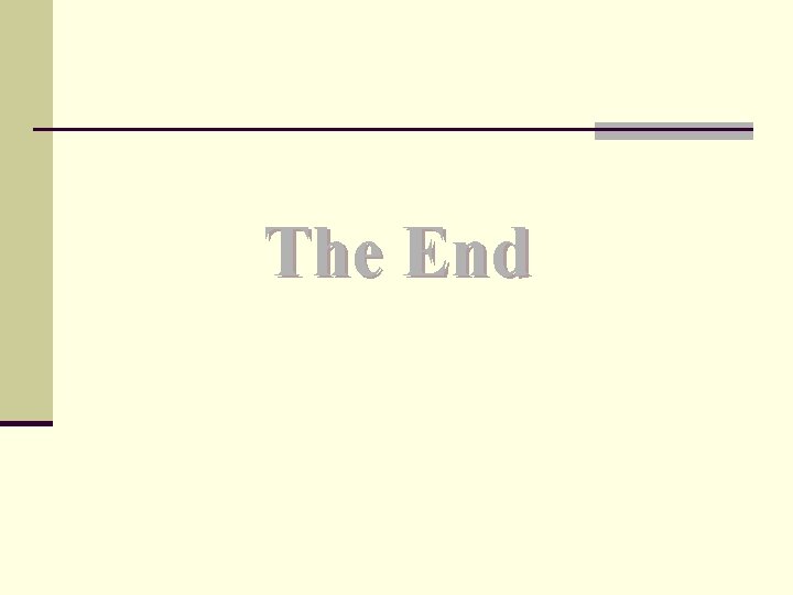 The End 