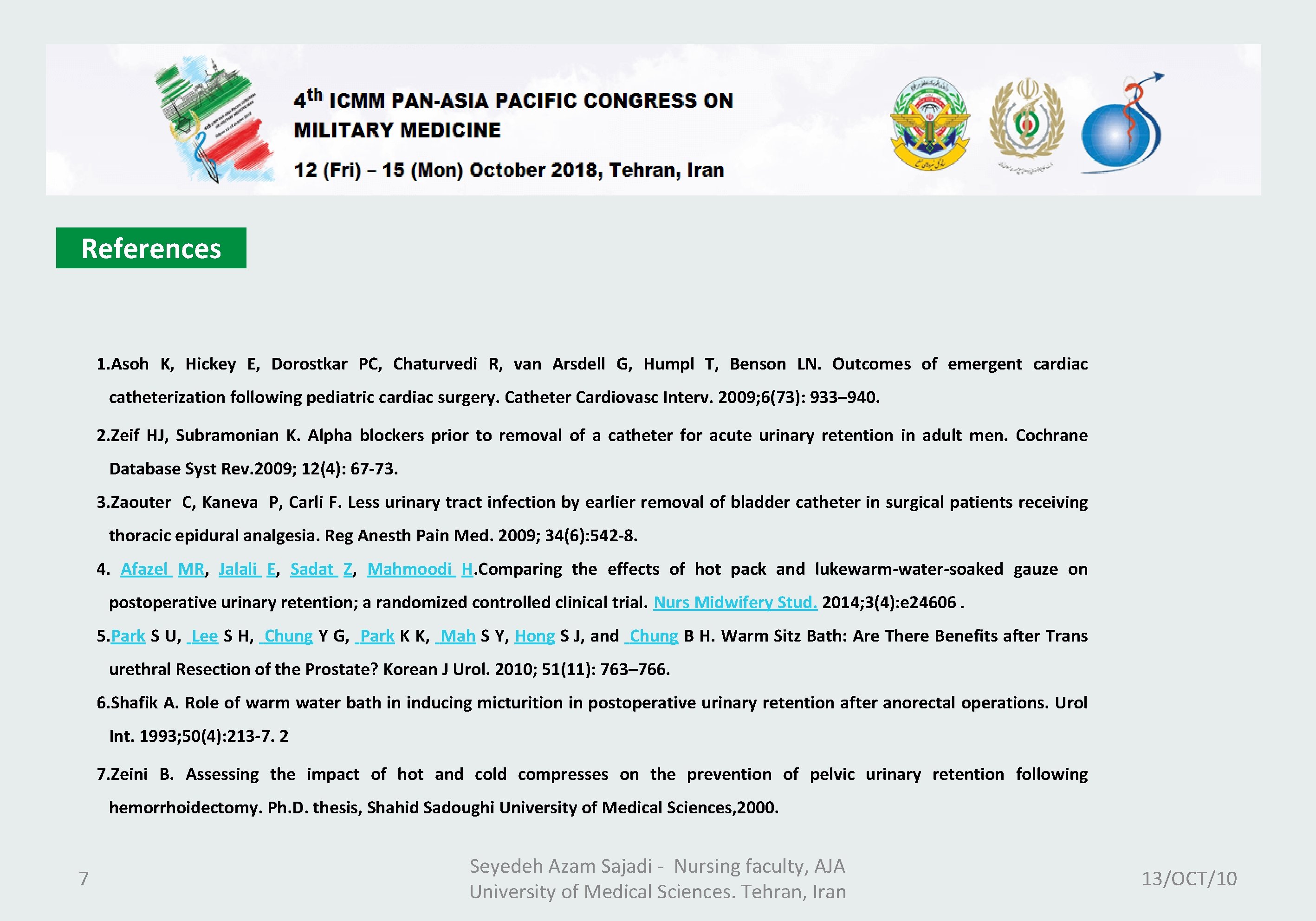 References 1. Asoh K, Hickey E, Dorostkar PC, Chaturvedi R, van Arsdell G, Humpl References 1. Asoh K, Hickey E, Dorostkar PC, Chaturvedi R, van Arsdell G, Humpl