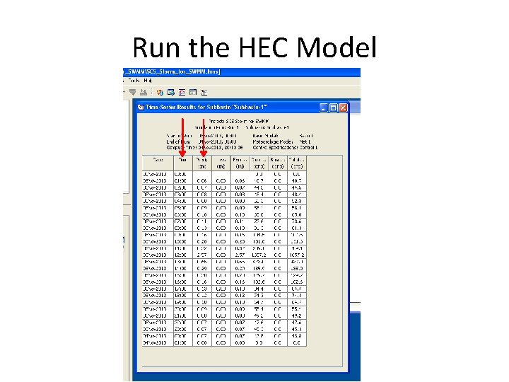 Run the HEC Model 