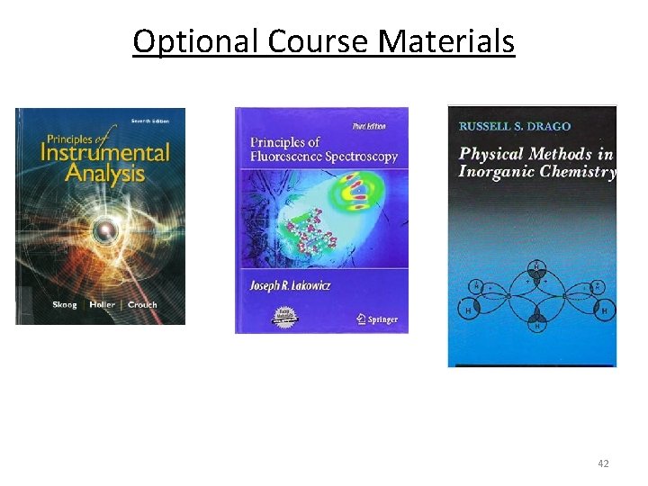 Optional Course Materials 42 