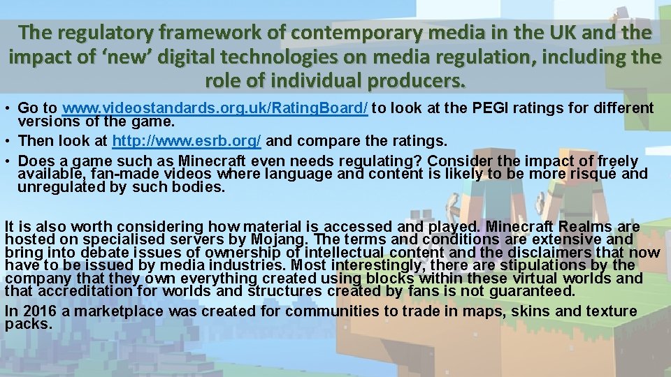 The regulatory framework of contemporary media in the UK and the impact of ‘new’ The regulatory framework of contemporary media in the UK and the impact of ‘new’