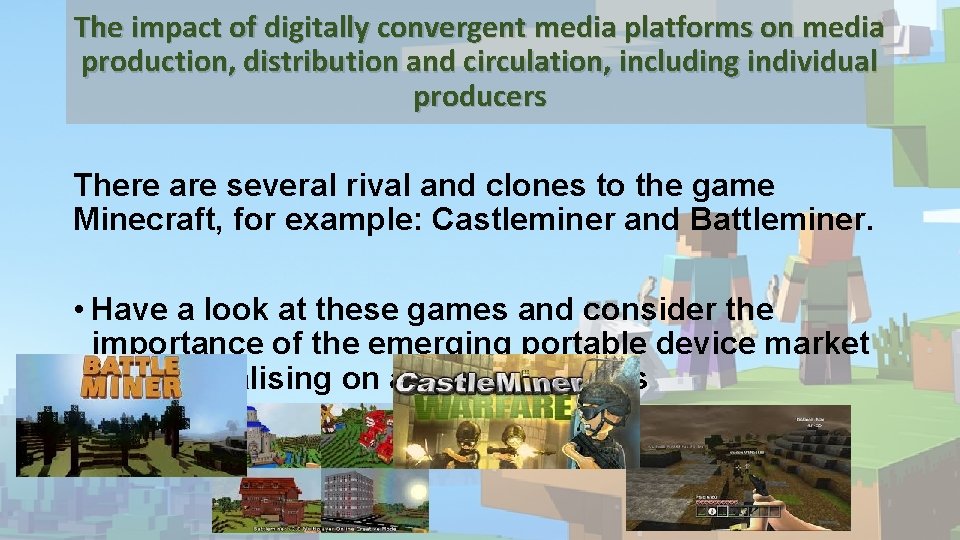 The impact of digitally convergent media platforms on media production, distribution and circulation, including The impact of digitally convergent media platforms on media production, distribution and circulation, including