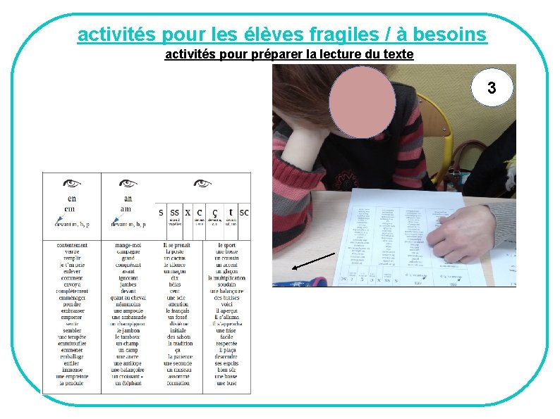 activités pour les élèves fragiles / à besoins activités pour préparer la lecture du