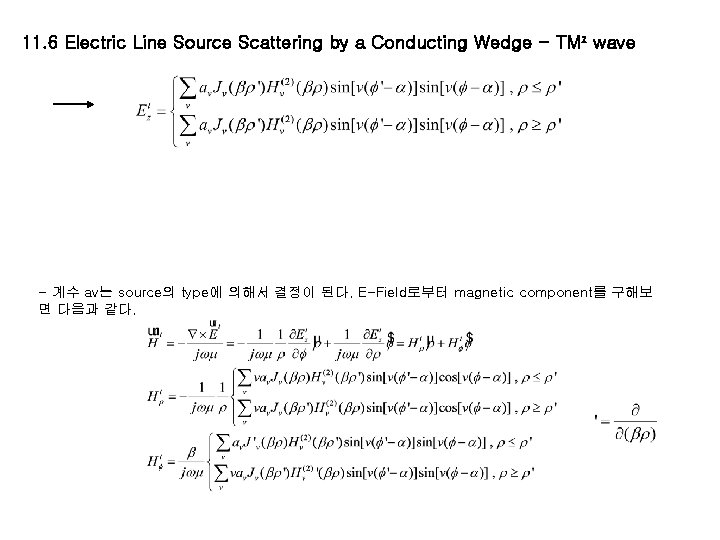 11. 6 Electric Line Source Scattering by a Conducting Wedge - TMz wave -