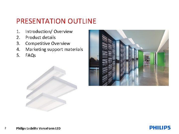 PRESENTATION OUTLINE 1. 2. 3. 4. 5. 2 Introduction/ Overview Product details Competitive Overview