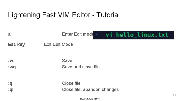 Lightening Fast VIM Editor - Tutorial a Esc key Enter Edit mode Exit Edit