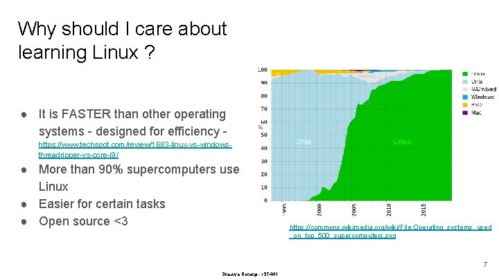 Why should I care about learning Linux ? ● It is FASTER than other