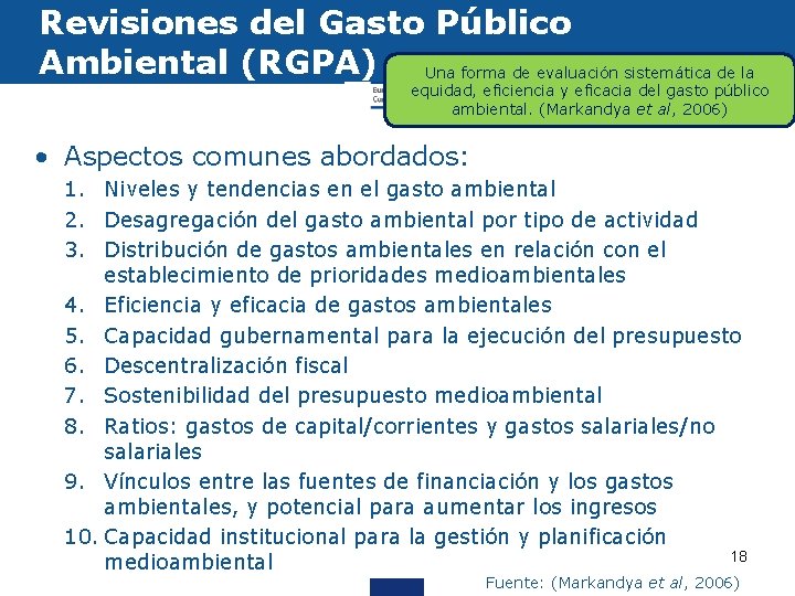 Revisiones del Gasto Público Ambiental (RGPA) Una forma de evaluación sistemática de la equidad,