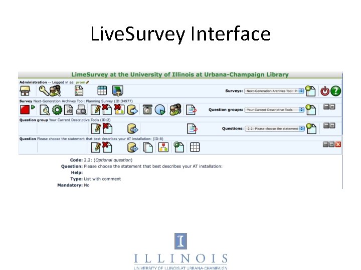 Live. Survey Interface 
