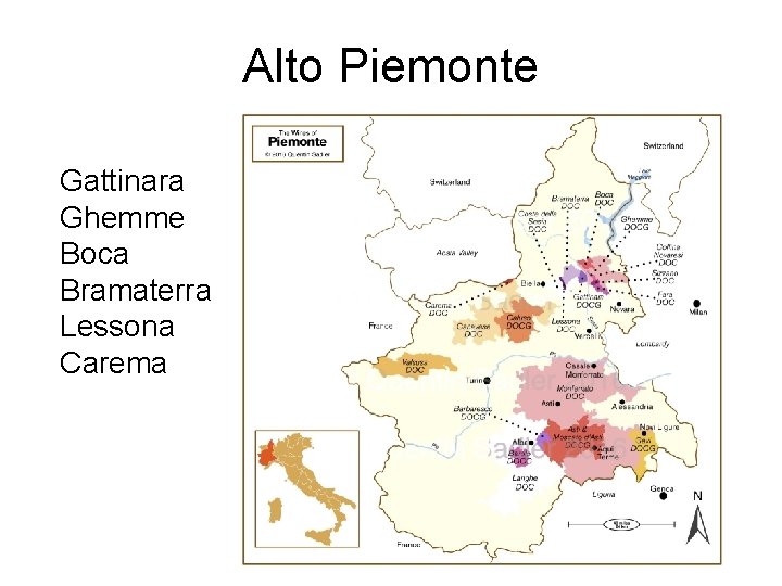 Alto Piemonte Gattinara Ghemme Boca Bramaterra Lessona Carema 