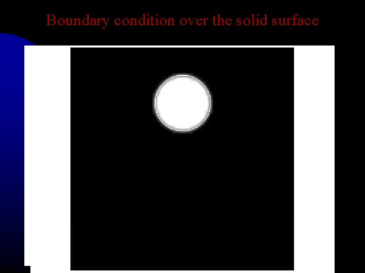 Boundary condition over the solid surface 