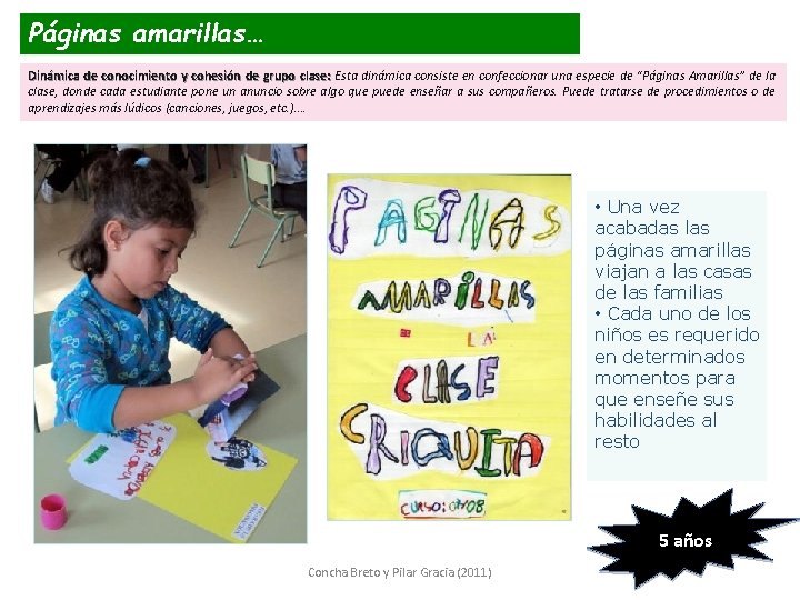 Páginas amarillas… Dinámica de conocimiento y cohesión de grupo clase: Esta dinámica consiste en Páginas amarillas… Dinámica de conocimiento y cohesión de grupo clase: Esta dinámica consiste en