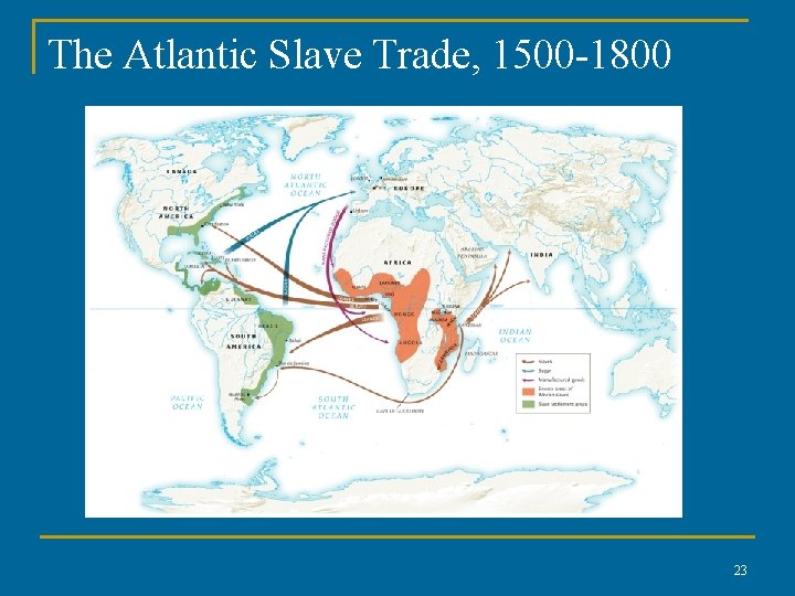 The Atlantic Slave Trade, 1500 -1800 23 