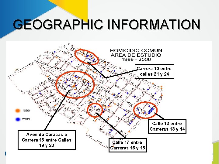 GEOGRAPHIC INFORMATION Carrera 10 entre calles 21 y 24 Calle 13 entre Carreras 13