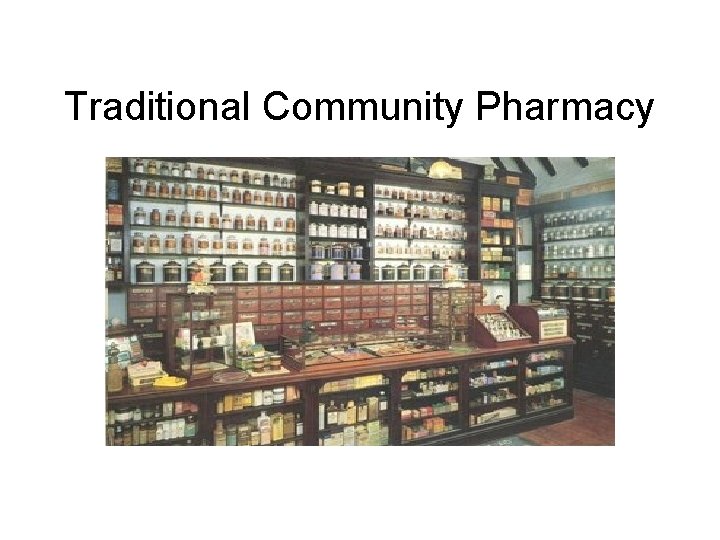 Traditional Community Pharmacy 