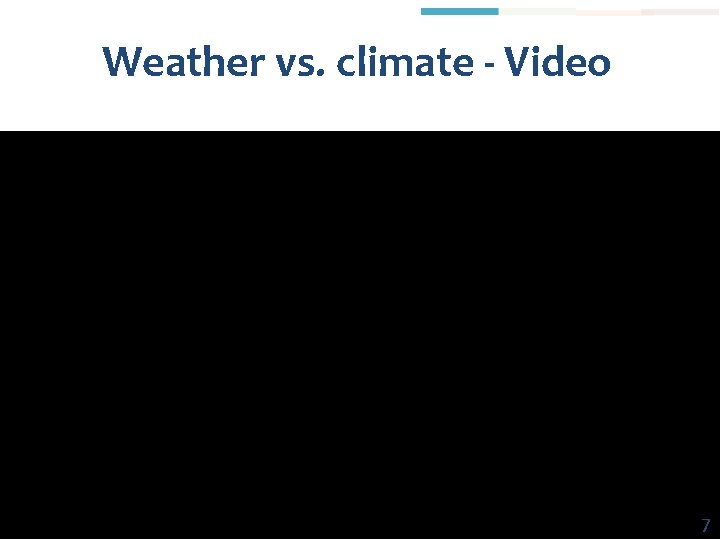 Weather vs. climate - Video 7 