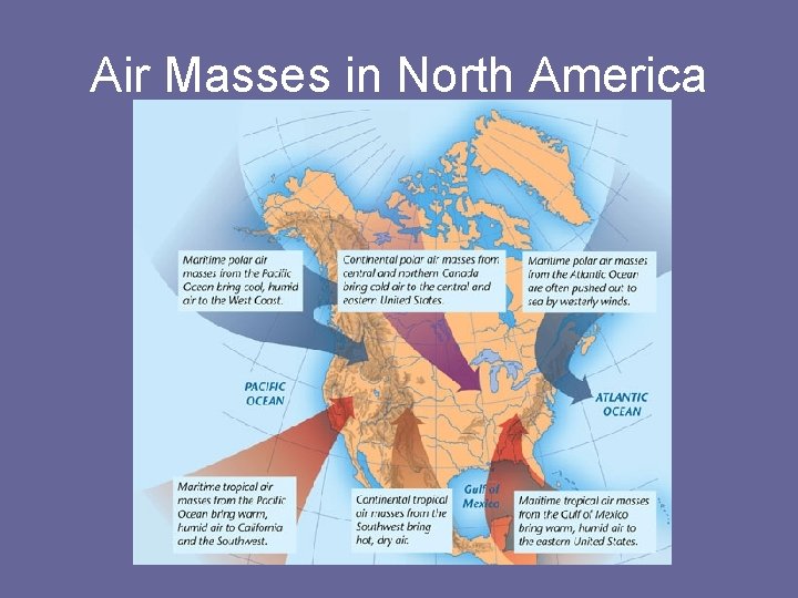Air Masses in North America 