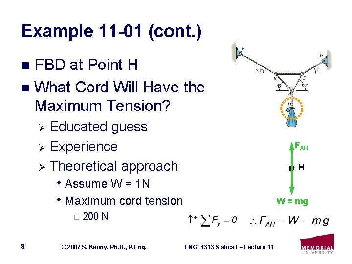 Engi 1313 Mechanics I Lecture 11 2 D