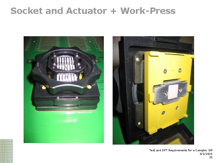 Socket and Actuator + Work-Press Test and DFT Requirements for a Complex Si. P