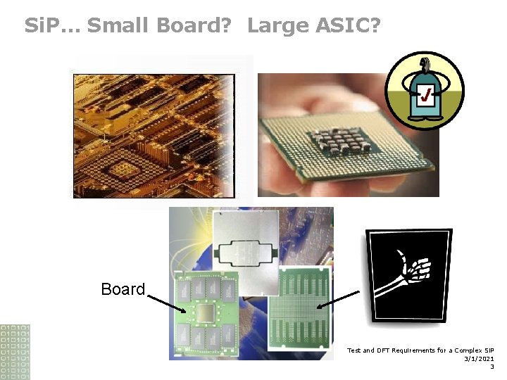 Si. P… Small Board? Large ASIC? Board ASIC Test and DFT Requirements for a Si. P… Small Board? Large ASIC? Board ASIC Test and DFT Requirements for a