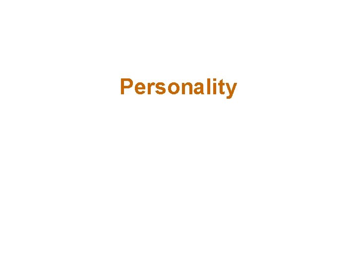 Personality 