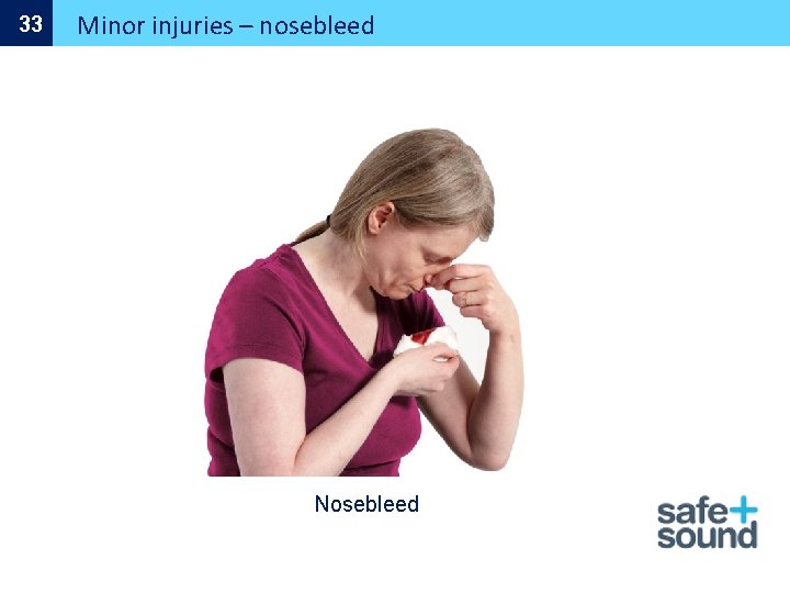 33 Minor injuries – nosebleed Nosebleed 