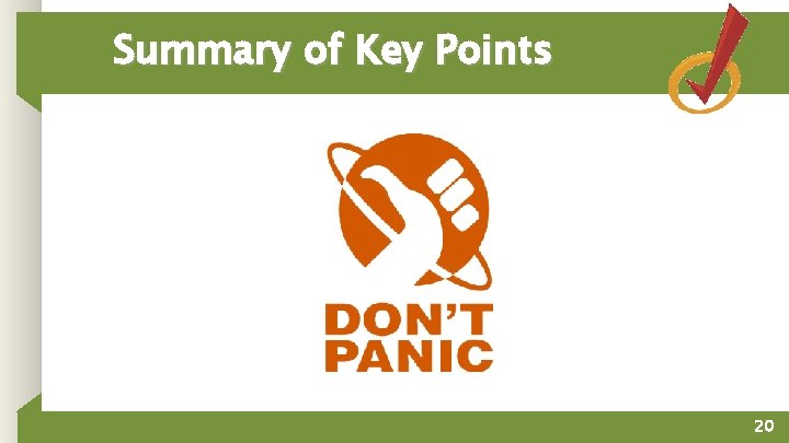 Summary of Key Points 20 