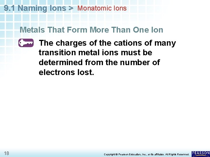 9. 1 Naming Ions > Monatomic Ions Metals That Form More Than One Ion