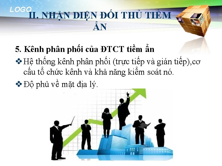 LOGO II. NHẬN DIỆN ĐỐI THỦ TIỀM ẨN 5. Kênh phân phối của ĐTCT