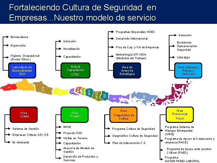 Fortaleciendo Cultura de Seguridad en Empresas. . . Nuestro modelo de servicio Programas Especiales