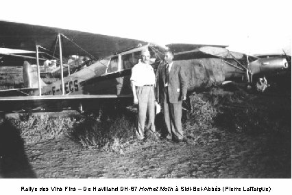 Rallye des Vins Fins – De Havilland DH-87 Hornet Moth à Sidi-Bel-Abbès (Pierre Laffargue)