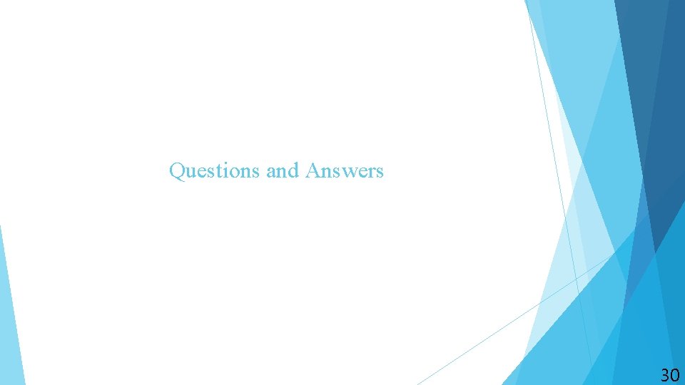 Questions and Answers 30 