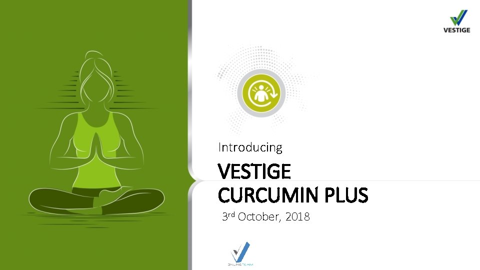 Introducing VESTIGE CURCUMIN PLUS 3 rd October, 2018 