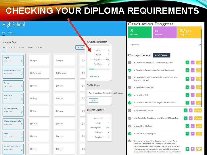 CHECKING YOUR DIPLOMA REQUIREMENTS 